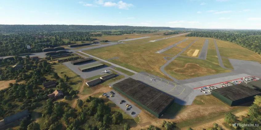 Flygfoto över Campus Ljungbyhed.